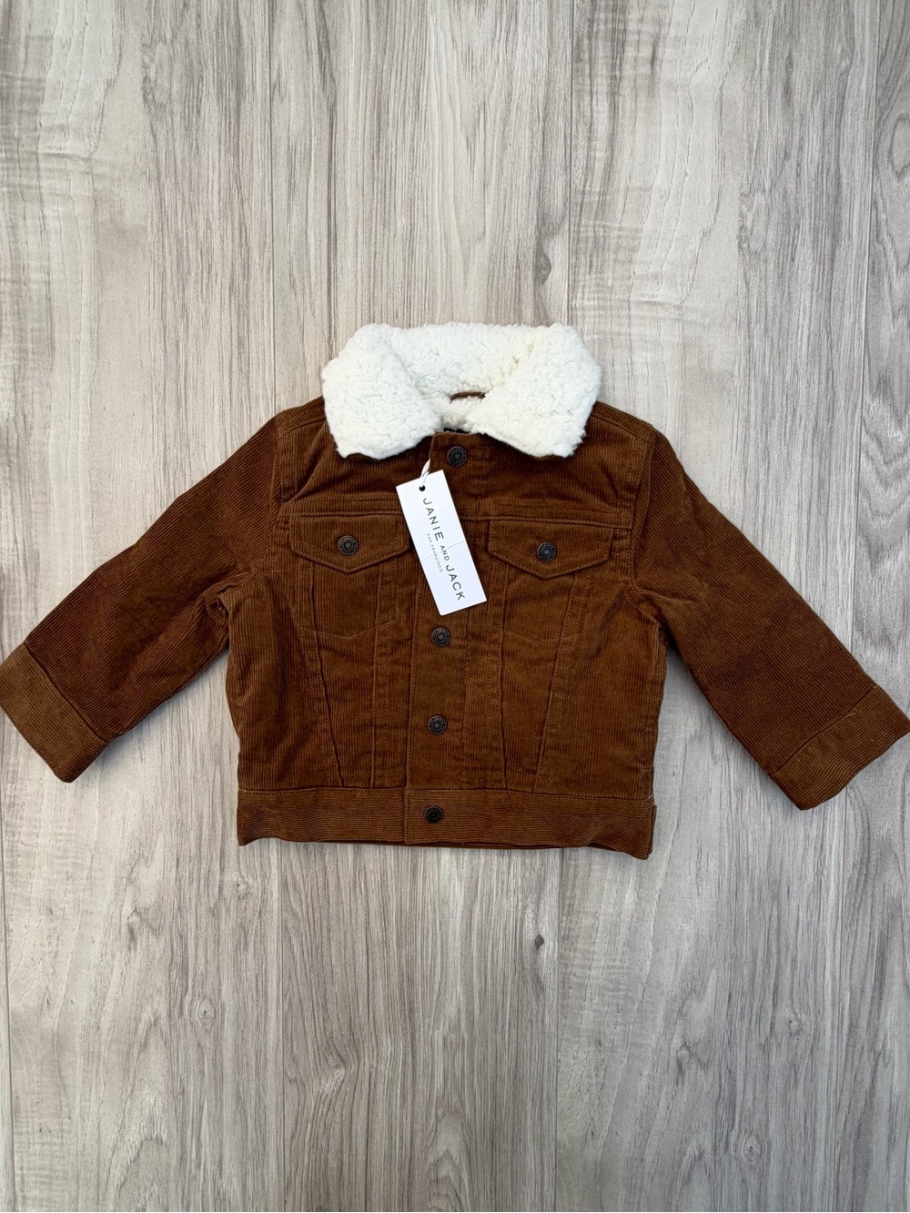 Janie and Jack Corduroy Trucker Sherpa Collar Jacket